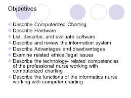 Computerized Charting Renee Lynn Objectives Describe