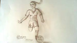 Soccer balls are fun to play with but can be unfamiliar to draw. How To Draw A Girl Soccer Football Player 100 Original C Youtube