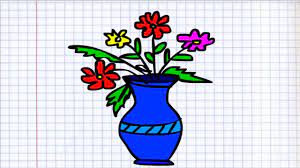 Vẽ lọ hoa 30 giây [Vẽ bình hoa] - YouTube