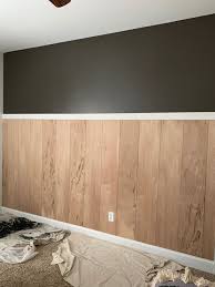 diy wood paneled accent wall the