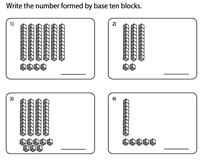 Base Ten Blocks Worksheets