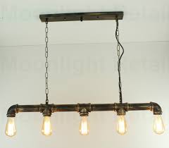 Details About Industrial Steampunk Lighting Iron Pipe Edison Bulb Ceiling Bar Light With Chain