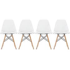 Many kitchen chairs with wheels are quite easy to upgrade to higher quality casters and wheels. Amazon Com 2xhome Set Of 4 White Mid Country Modern Molded Shell Designer Assemble Plastic Side No Arms Whee In 2020 Dining Room Furniture Cheap Chairs Armless Chair