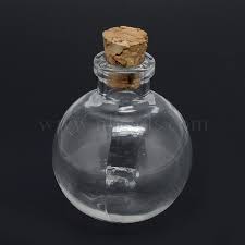 Glass Bottle Bead Containers With Cork