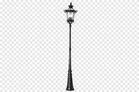 Vintage Black Outdoor Post Lamp Png