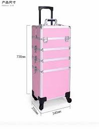 pink plastic professional makeup trolleys