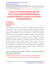 Pdf A Study On The Relationship Between Innovation And