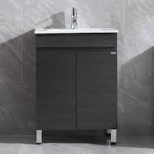 To keep costs low, this bathroom corner with vessel sink was equipped with reclaimed vanity top made from a wooden kitchen cart. Walsport 24 Inch Black Bathroom Vanity Sink Combo Modern Cabinet Resin Vessel Sink Faucet Combo Set Buy Online In Sweden At Sweden Desertcart Com Productid 182435704