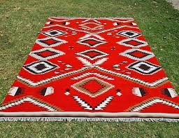 southwestern wool navajo kilim rug 9x12