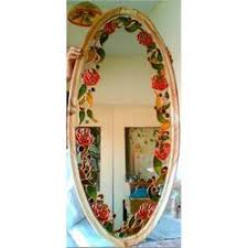 stained glass mirrors oval shaped