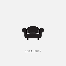 premium vector black sofa icon simple