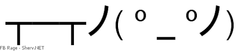 table flip text emoticons symbols ノ