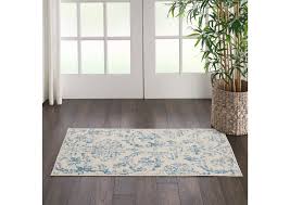 blue damask area rug roses flooring