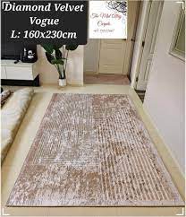 160x230cm diamond velvet carpet