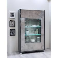 Louis 2 Doors Display Cabinet With Led