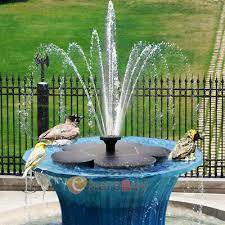 Solar Bird Bath Outdoor Fountain Water
