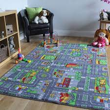 children s rugs town road map city rug