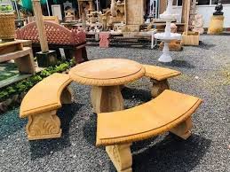 Stone Garden Table Chair Set