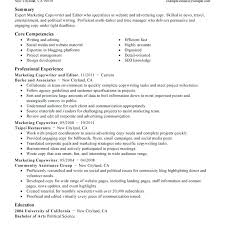 Example Marketing Resume Marketing Resume Objective Template