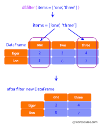 pandas dataframe filter function