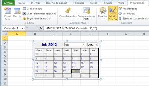 Control Calendar En Excel 2013 Blank Calendar Template Uk 2014