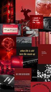Dark Red Aesthetic Collage Wallpapers ...
