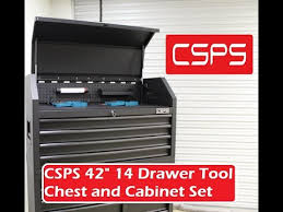 14 drawer tool chest and cabinet set