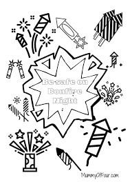 fireworks colouring pages to