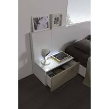 Metri High Gloss Bedside Cabinet With