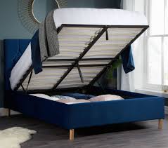 King size bed frames come in a huge array of types so finding your perfect bed frame should not be an issue. Loxley Blue Velvet Fabric Ottoman Storage Bed