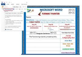 Digital Download Microsoft Word Format Painter Copy Paste Practice