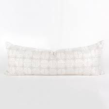 The mybolster pillow provides perfect lumbar support and stays cool. Berken Medallion 16x42 Bolster Pillow Oyster Tonic Living
