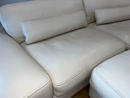 Sectional Modern Off White Leather Sofa