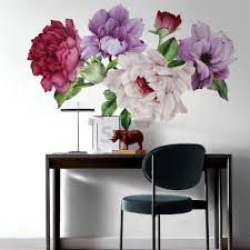 Peony Fl Colorful Bouquet Wall