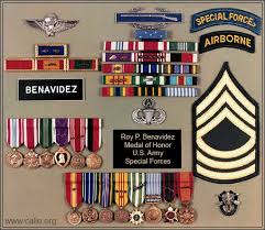 Military Ribbons Medals Of Master Sergeant Roy Benavidez