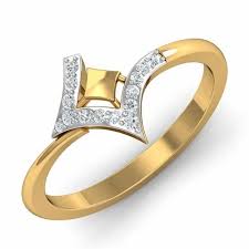 14k hallmark golden diamonds ring