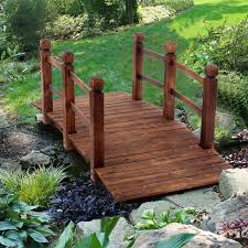 Winado 5 Ft Wooden Arch Anticorrosive Carbonization Landscape Bridge