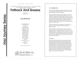 Fatback And Greens Full Score By Jeff Jarvis Jazz Ensemble Digital Sheet Music