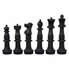 black giant garden outdoor chess sets