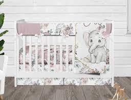 Girl Crib Bedding Elephant Baby Girl