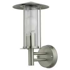 brushed stainless steel outdoor wall light