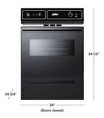 24 Inch Gas Wall Oven Black