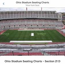 Ohio State Nebraska Football Tickets Section 17c Row 12