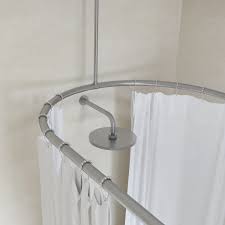 aluminum oval shower curtain rod