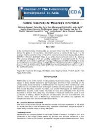 pdf factors responsible for mcdonald
