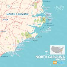 map of beaches in north carolina live