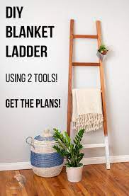 how to make a diy blanket ladder using