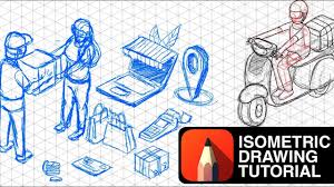 The grid i use, the brushes, and a psd that has the grid and a blank layer. Isometric Drawing Tutorial How To Generate Isometric Design Ideas Using Isometric Grid Arttutor Youtube