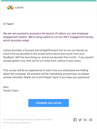 sle survey launch email lattice