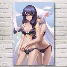 WKAQM Sexy Anime Girl Printed Posters Japanese Anime Erotic Wall Art  Pictures Modern Canvas Painting Living Room Bedroom Home Decoration 40×60cm  No Frame : Amazon.ca: Home